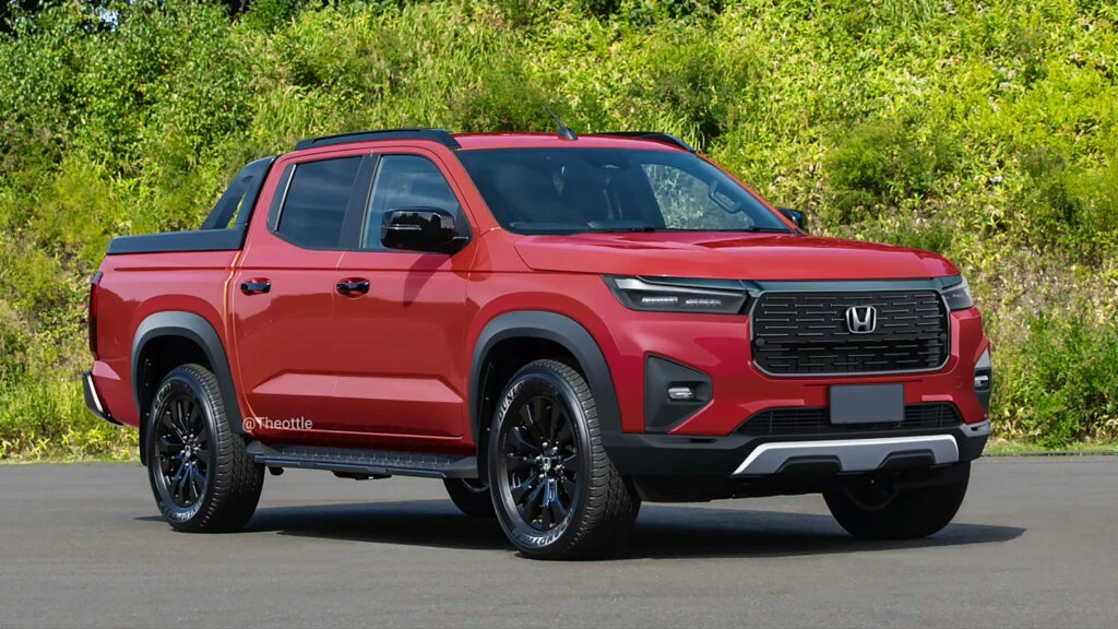 Рендеринг пікапа Honda на базі Mitsubishi Triton